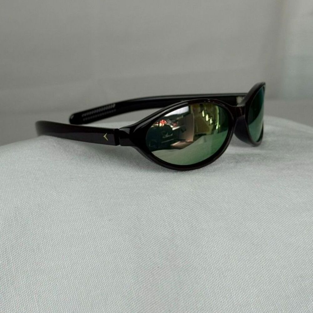 Deep Plum Y2K Wrap Around Oval Sunglasses